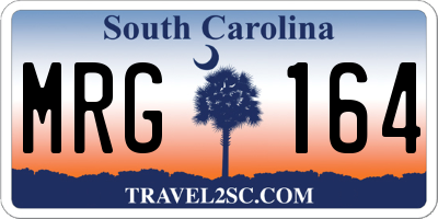 SC license plate MRG164