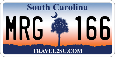 SC license plate MRG166