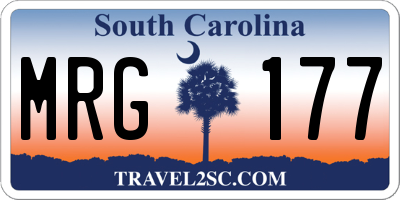 SC license plate MRG177
