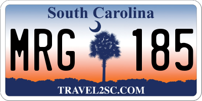 SC license plate MRG185