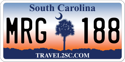 SC license plate MRG188