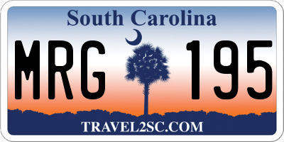 SC license plate MRG195