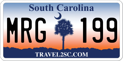 SC license plate MRG199