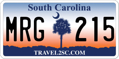 SC license plate MRG215