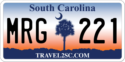 SC license plate MRG221
