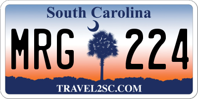 SC license plate MRG224