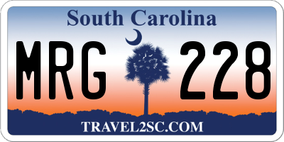 SC license plate MRG228