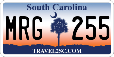 SC license plate MRG255