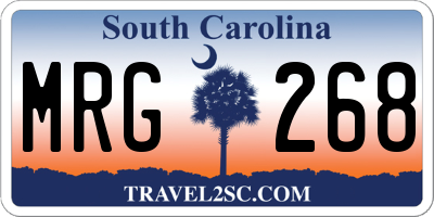 SC license plate MRG268