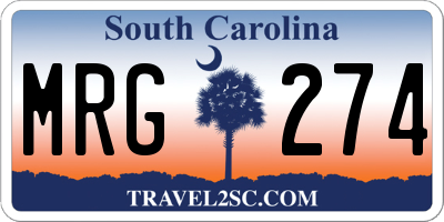 SC license plate MRG274