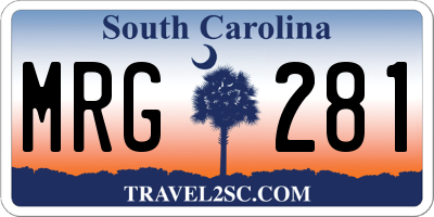 SC license plate MRG281