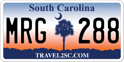 SC license plate MRG288