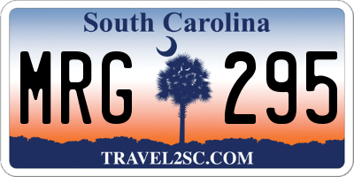 SC license plate MRG295