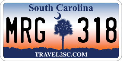 SC license plate MRG318