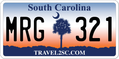 SC license plate MRG321