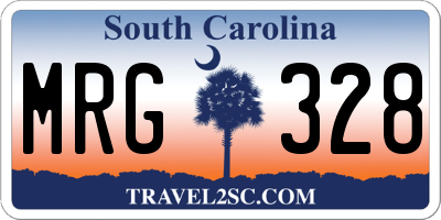 SC license plate MRG328