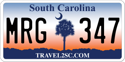 SC license plate MRG347