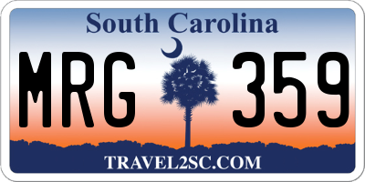 SC license plate MRG359