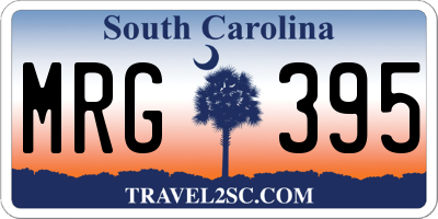 SC license plate MRG395