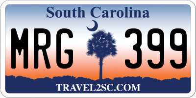 SC license plate MRG399