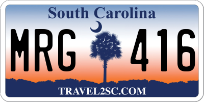 SC license plate MRG416