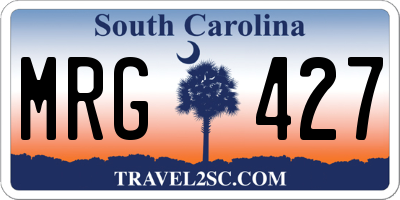 SC license plate MRG427