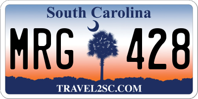 SC license plate MRG428