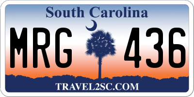 SC license plate MRG436