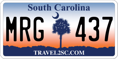 SC license plate MRG437