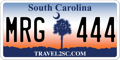 SC license plate MRG444