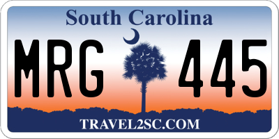 SC license plate MRG445