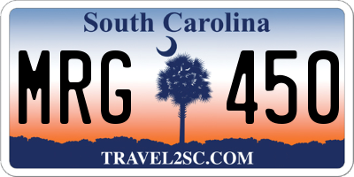 SC license plate MRG450