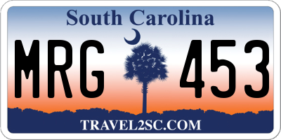 SC license plate MRG453