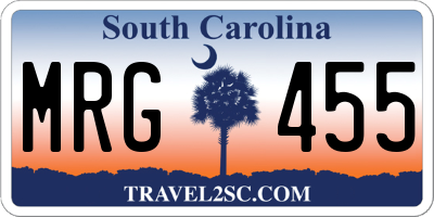 SC license plate MRG455