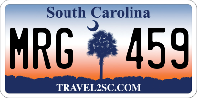 SC license plate MRG459