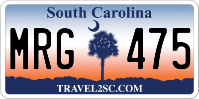 SC license plate MRG475