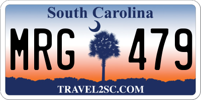 SC license plate MRG479