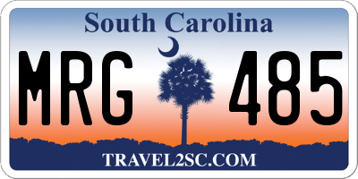 SC license plate MRG485