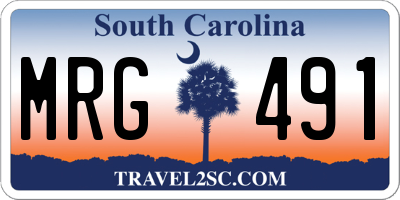 SC license plate MRG491