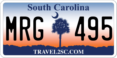 SC license plate MRG495