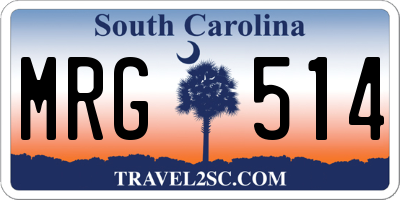 SC license plate MRG514