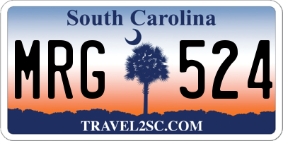 SC license plate MRG524