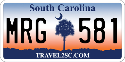 SC license plate MRG581
