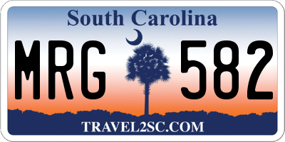 SC license plate MRG582