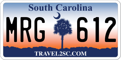 SC license plate MRG612