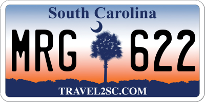 SC license plate MRG622