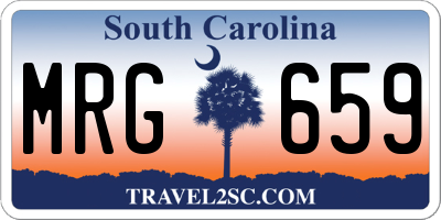 SC license plate MRG659