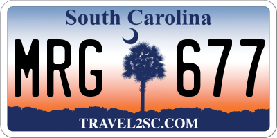 SC license plate MRG677