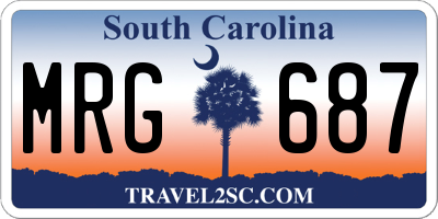 SC license plate MRG687