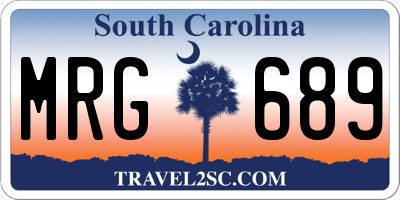 SC license plate MRG689